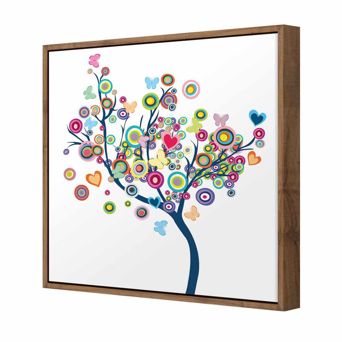 Bubblegum Tree Canvas Art-Canvas-Wall Art Designs-30x30cm-Canvas - Natural Frame-Wall Art Designs
