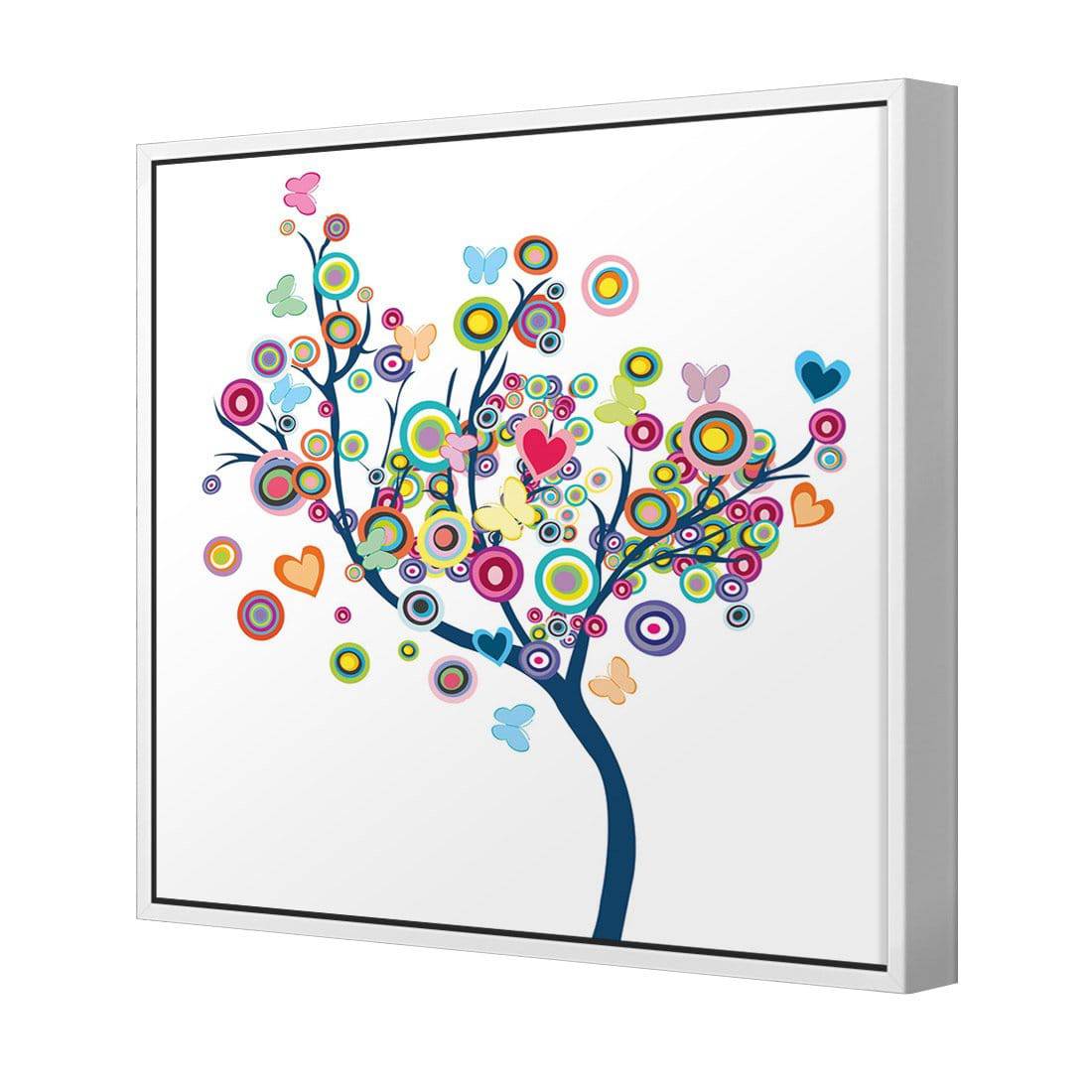 Bubblegum Tree Canvas Art-Canvas-Wall Art Designs-30x30cm-Canvas - White Frame-Wall Art Designs