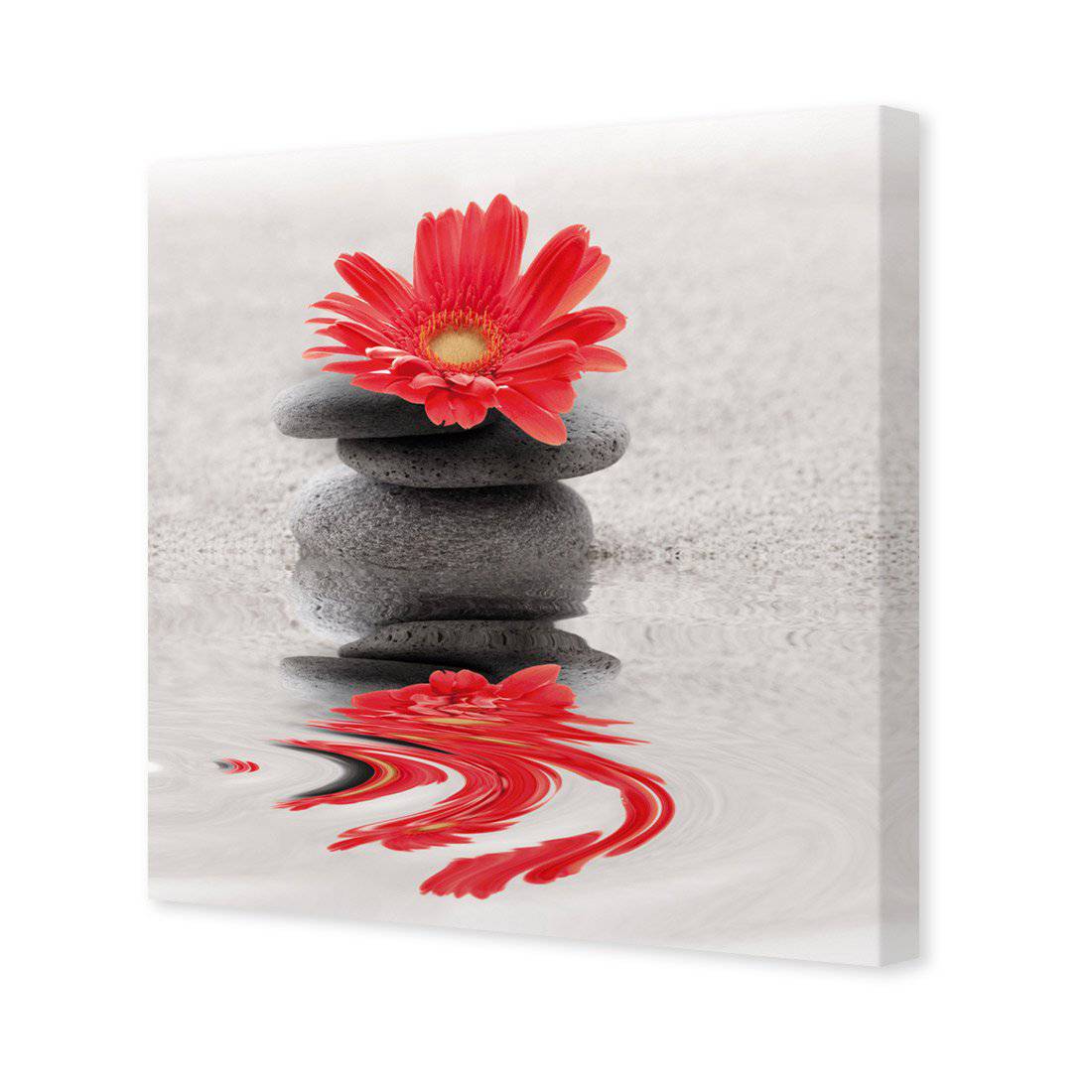Red Flower Reflection Canvas Art-Canvas-Wall Art Designs-30x30cm-Canvas - No Frame-Wall Art Designs