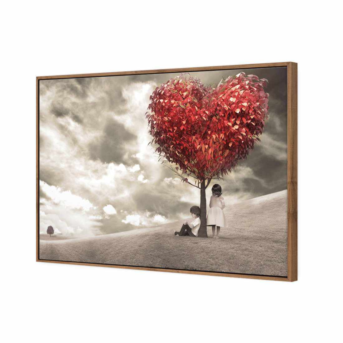 The Heart Tree Canvas Art-Canvas-Wall Art Designs-45x30cm-Canvas - Natural Frame-Wall Art Designs