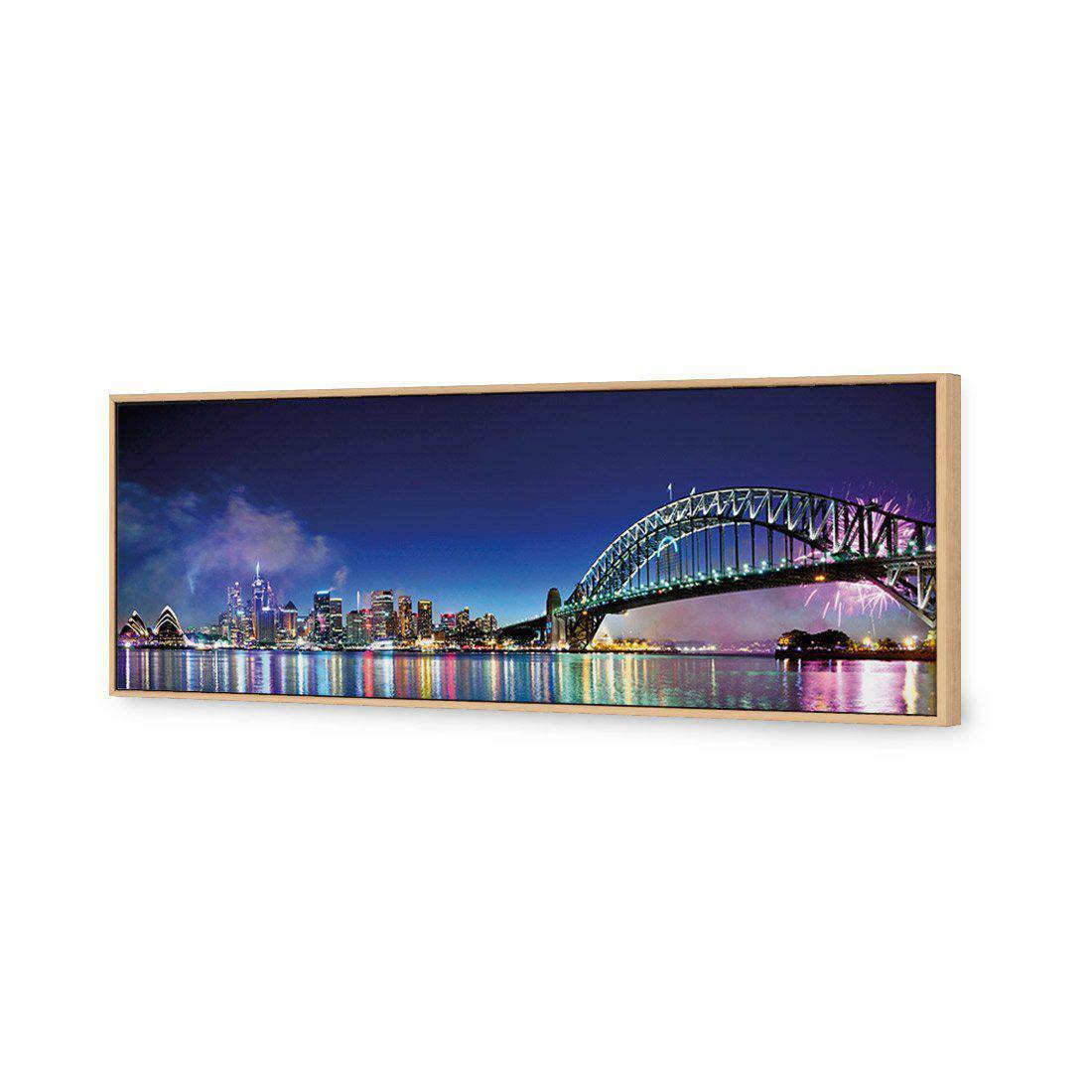 Sydney Celebration Canvas Art-Canvas-Wall Art Designs-60x20cm-Canvas - Oak Frame-Wall Art Designs