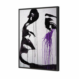 Purple Tears | Classic Canvas | Floating Frame | Black