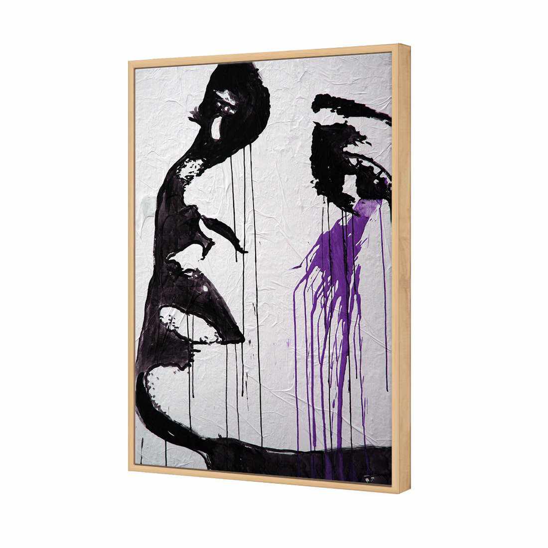Purple Tears | Classic Canvas | Floating Frame | Oak