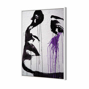 Purple Tears | Classic Canvas | Floating Frame | White