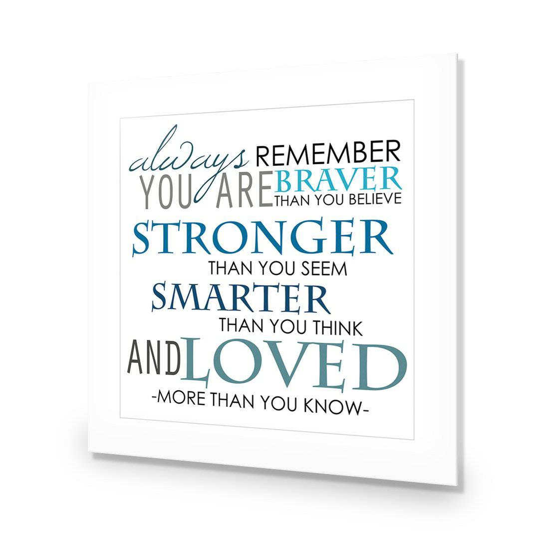 Always Remember Square Acrylic Glass Wall Art Design
