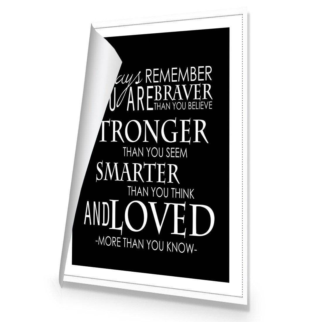 Always Remember B&W Rolled Canvas Art