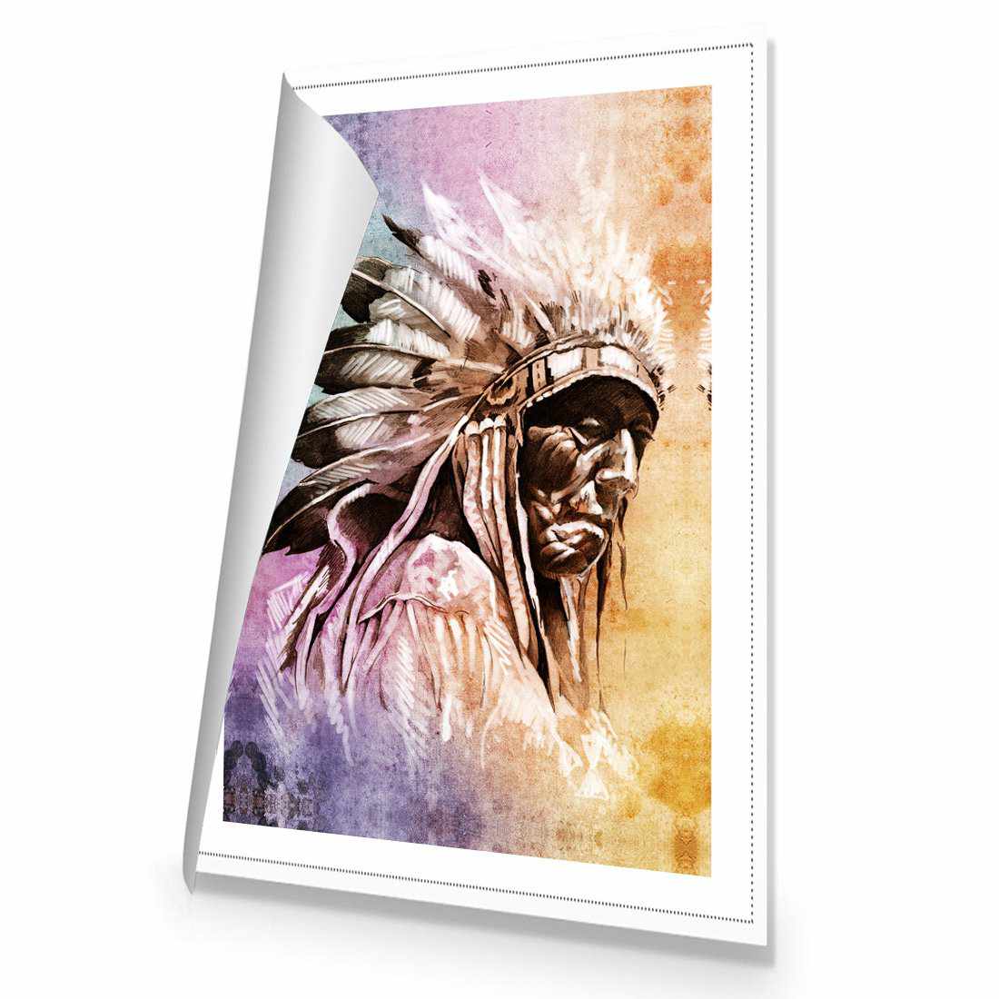 Rainbow Chief Canvas Art-Canvas-Wall Art Designs-45x30cm-Rolled Canvas-Wall Art Designs