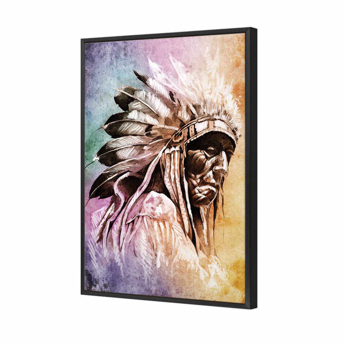 Rainbow Chief Canvas Art-Canvas-Wall Art Designs-45x30cm-Canvas - Black Frame-Wall Art Designs