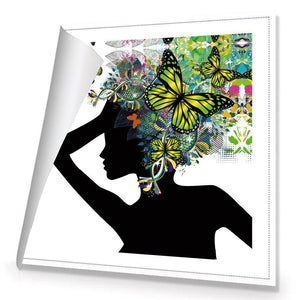 Silhouette Of Butterflies | Standard Canvas | No Frame | Rolled Canvas