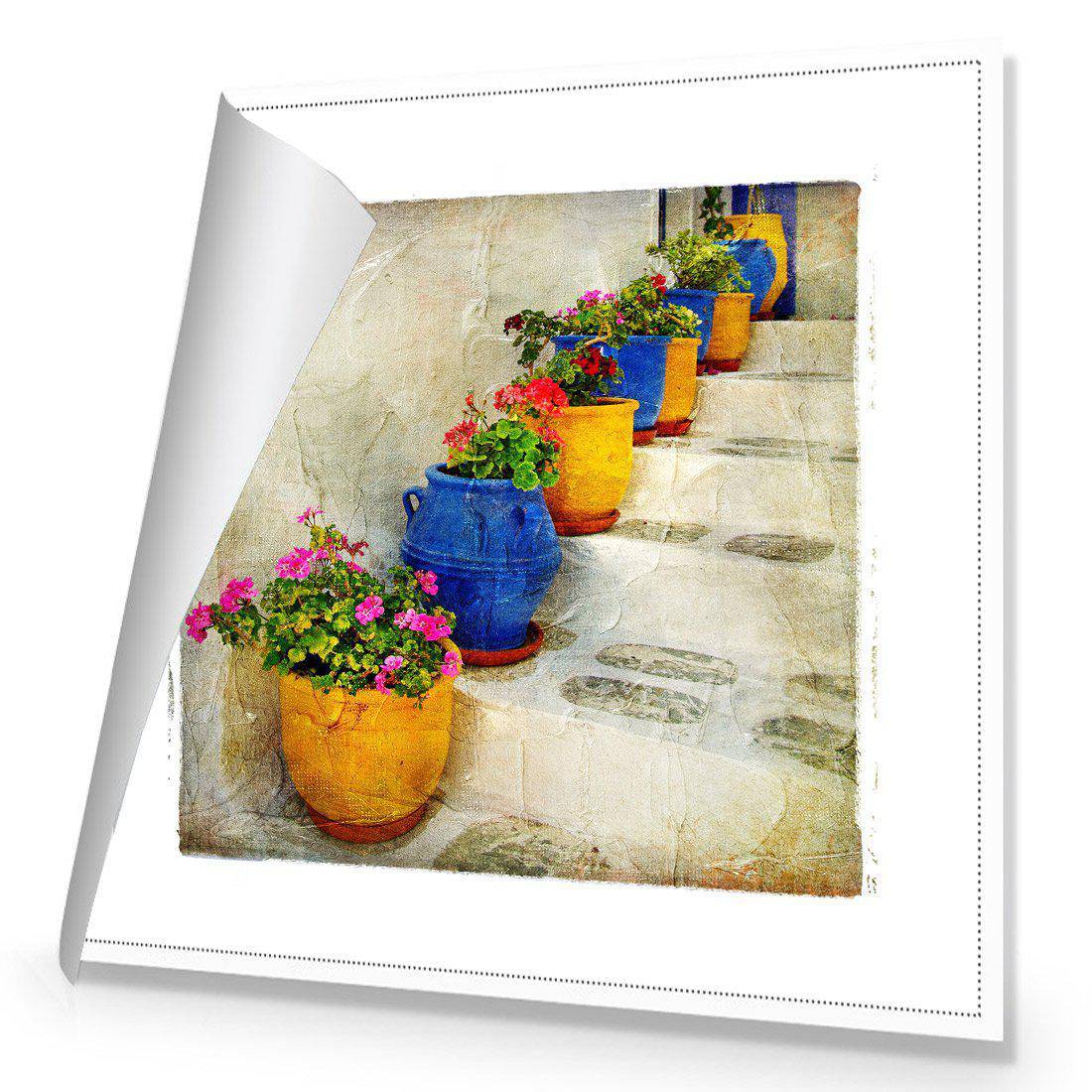 Greek Pots Of Colour Canvas Art-Canvas-Wall Art Designs-30x30cm-Rolled Canvas-Wall Art Designs