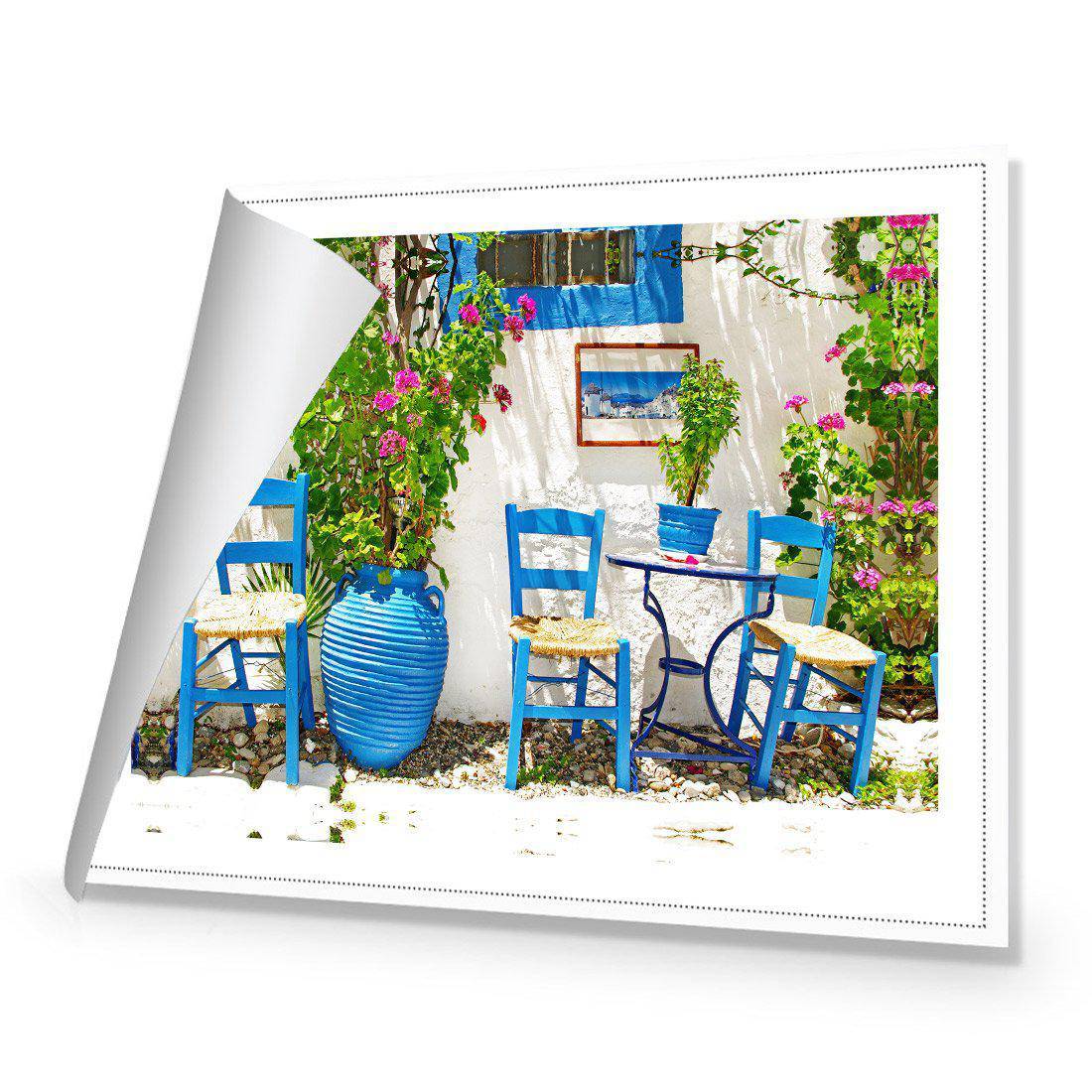 Greek Chairs Canvas Art-Canvas-Wall Art Designs-45x30cm-Rolled Canvas-Wall Art Designs