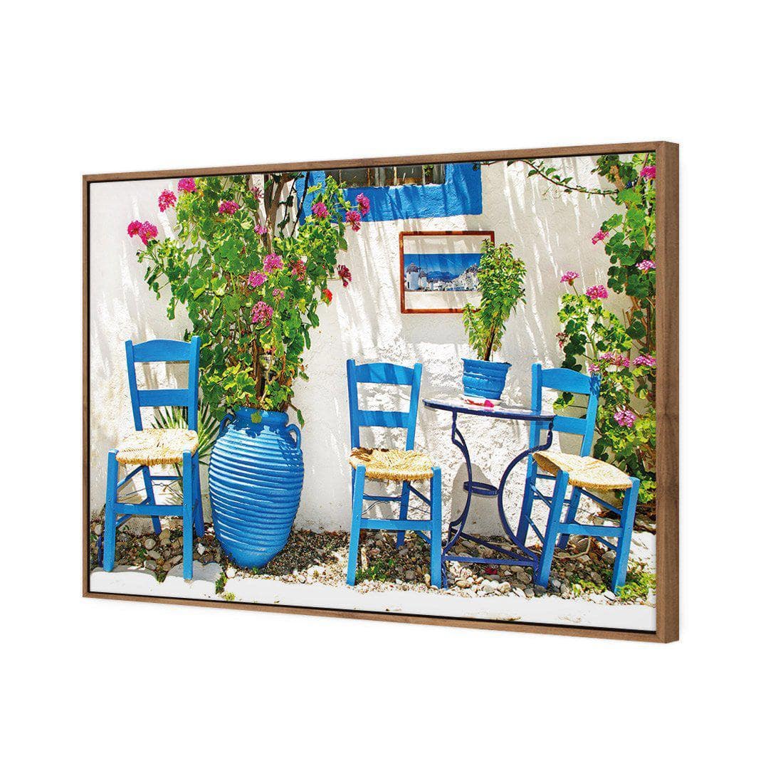 Greek Chairs Canvas Art-Canvas-Wall Art Designs-45x30cm-Canvas - Natural Frame-Wall Art Designs