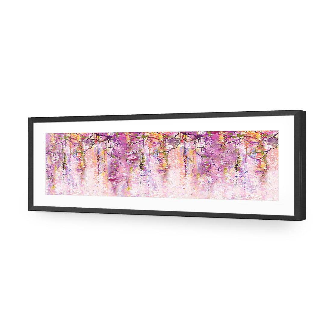 Lilac Dream, Long-Acrylic-Wall Art Design-With Border-Acrylic - Black Frame-60x20cm-Wall Art Designs