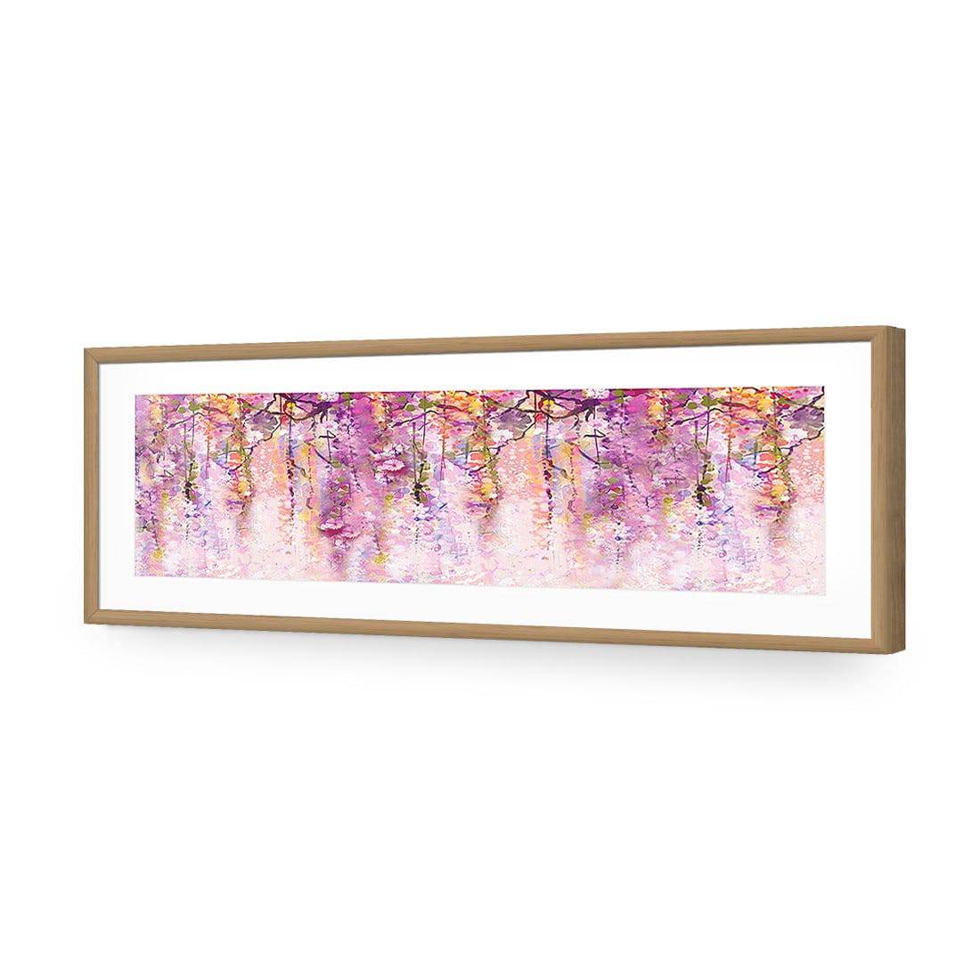 Lilac Dream, Long-Acrylic-Wall Art Design-With Border-Acrylic - Oak Frame-60x20cm-Wall Art Designs