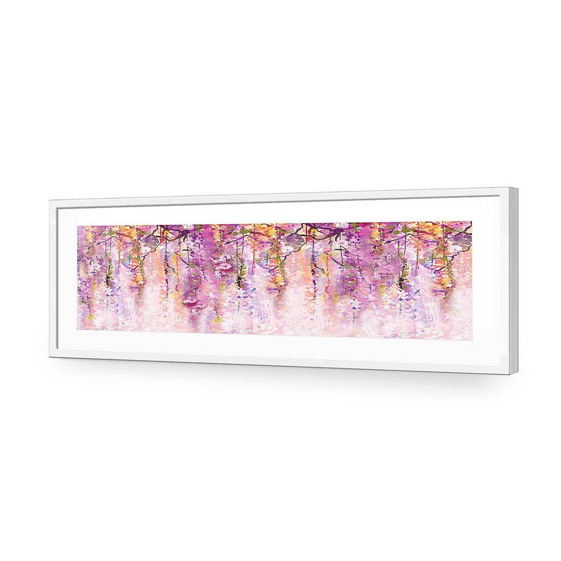 Lilac Dream, Long-Acrylic-Wall Art Design-With Border-Acrylic - White Frame-60x20cm-Wall Art Designs
