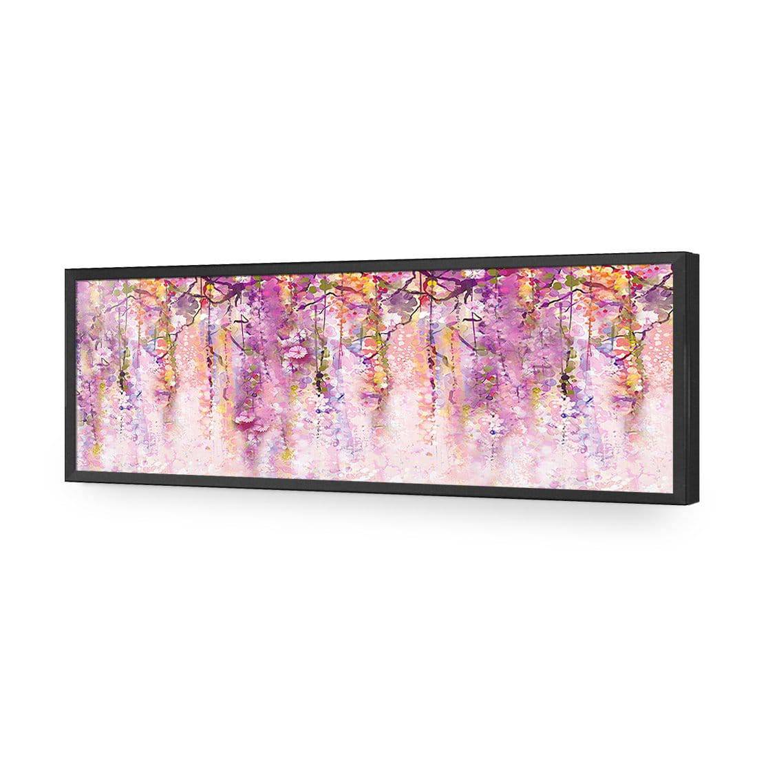 Lilac Dream, Long-Acrylic-Wall Art Design-Without Border-Acrylic - Black Frame-60x20cm-Wall Art Designs