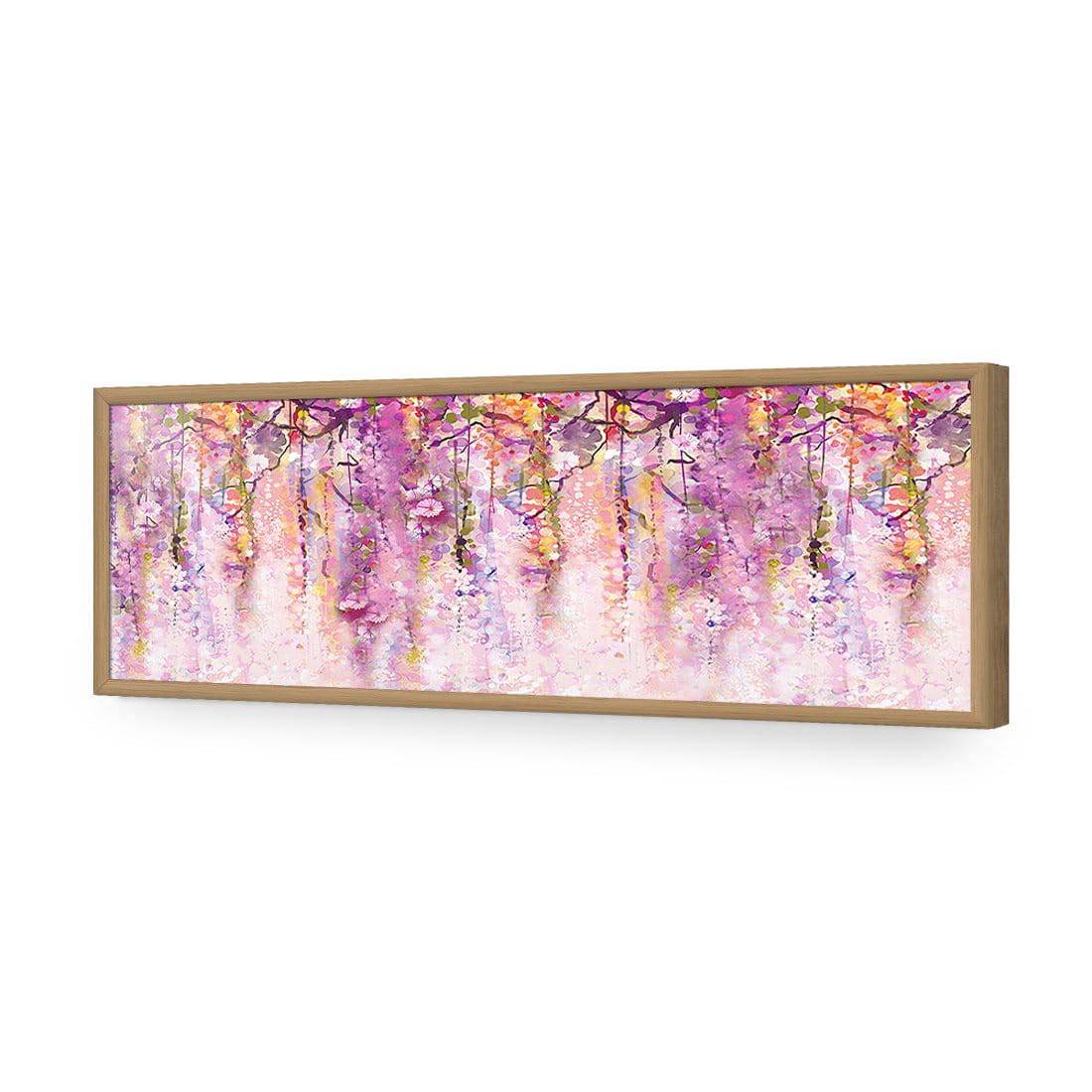 Lilac Dream, Long-Acrylic-Wall Art Design-Without Border-Acrylic - Oak Frame-60x20cm-Wall Art Designs