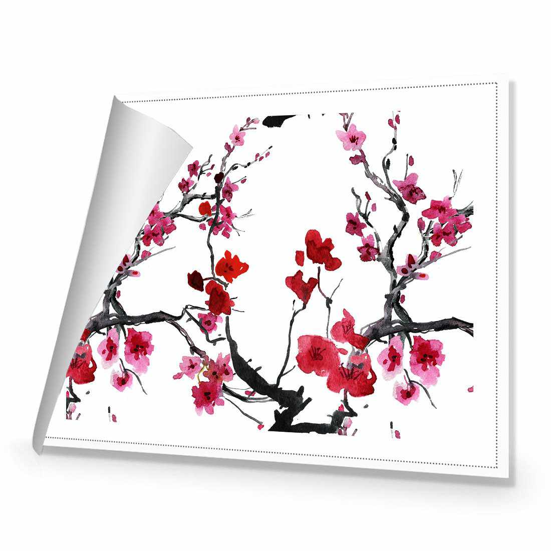 Cherry Blossom Canvas Art-Canvas-Wall Art Designs-45x30cm-Rolled Canvas-Wall Art Designs