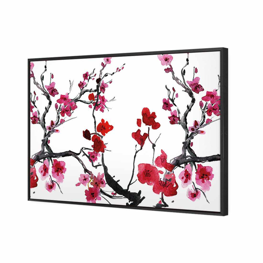 Cherry Blossom Canvas Art-Canvas-Wall Art Designs-45x30cm-Canvas - Black Frame-Wall Art Designs