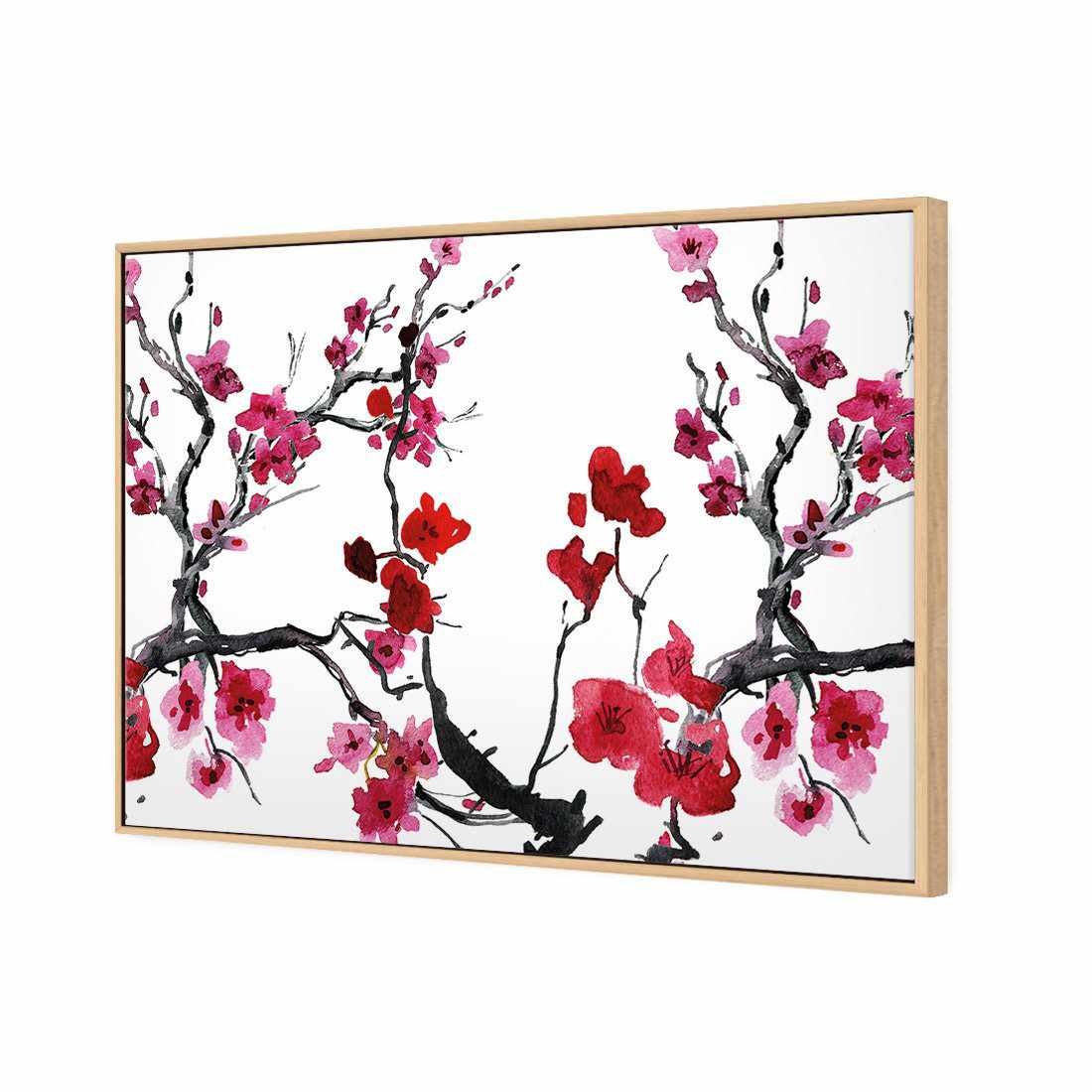 Cherry Blossom Canvas Art-Canvas-Wall Art Designs-45x30cm-Canvas - Oak Frame-Wall Art Designs