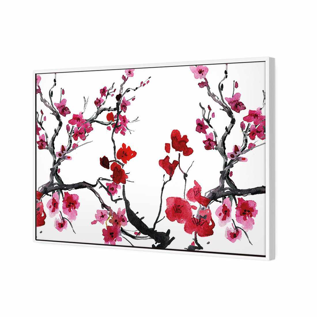 Cherry Blossom Canvas Art-Canvas-Wall Art Designs-45x30cm-Canvas - White Frame-Wall Art Designs