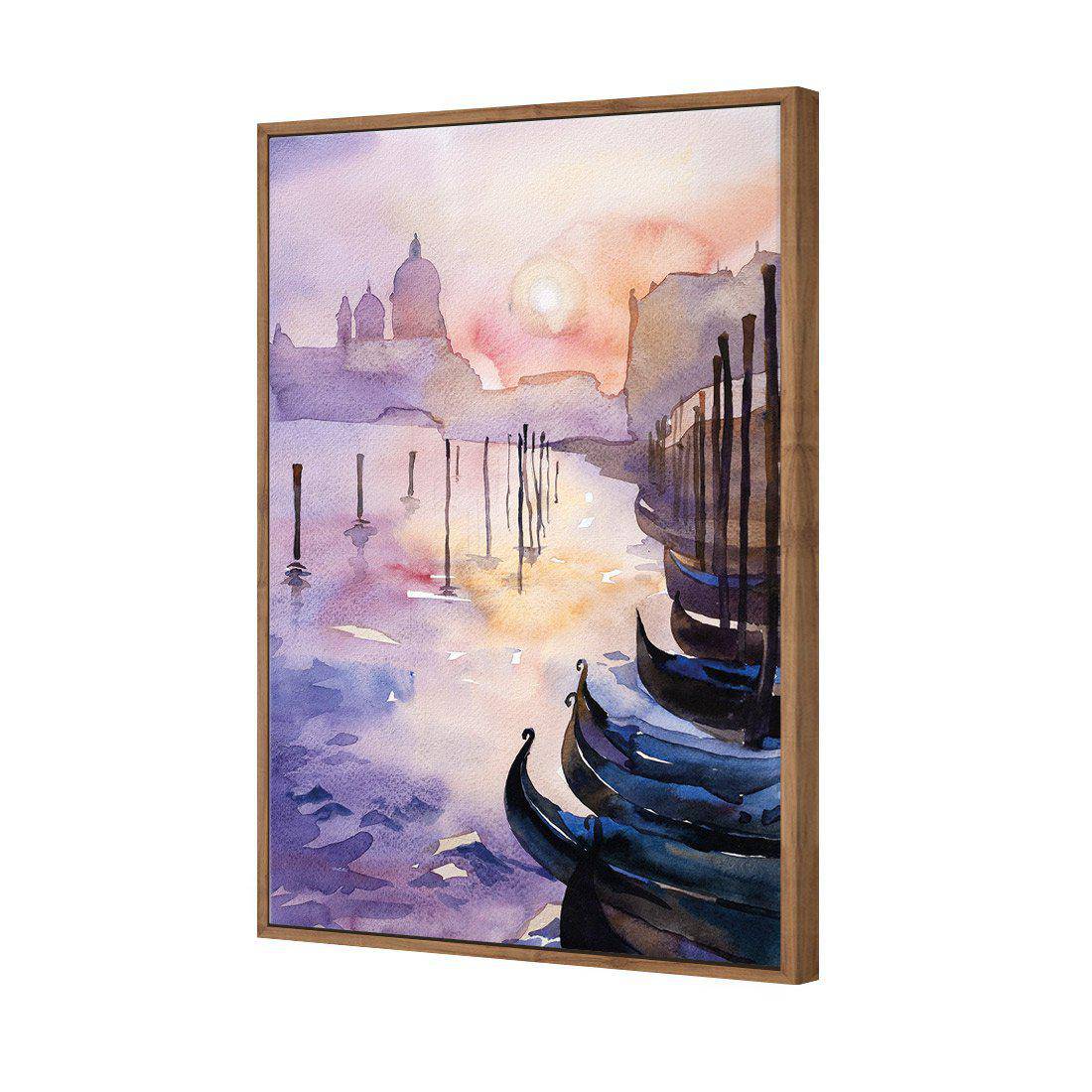 Watercolour Gondolas Canvas Art-Canvas-Wall Art Designs-45x30cm-Canvas - Natural Frame-Wall Art Designs