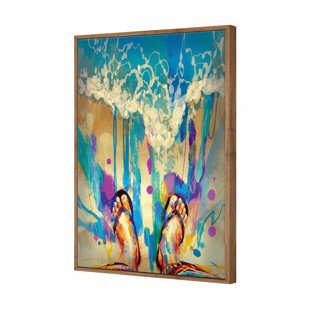 Thongs Afoot Canvas Art-Canvas-Wall Art Designs-45x30cm-Canvas - Natural Frame-Wall Art Designs