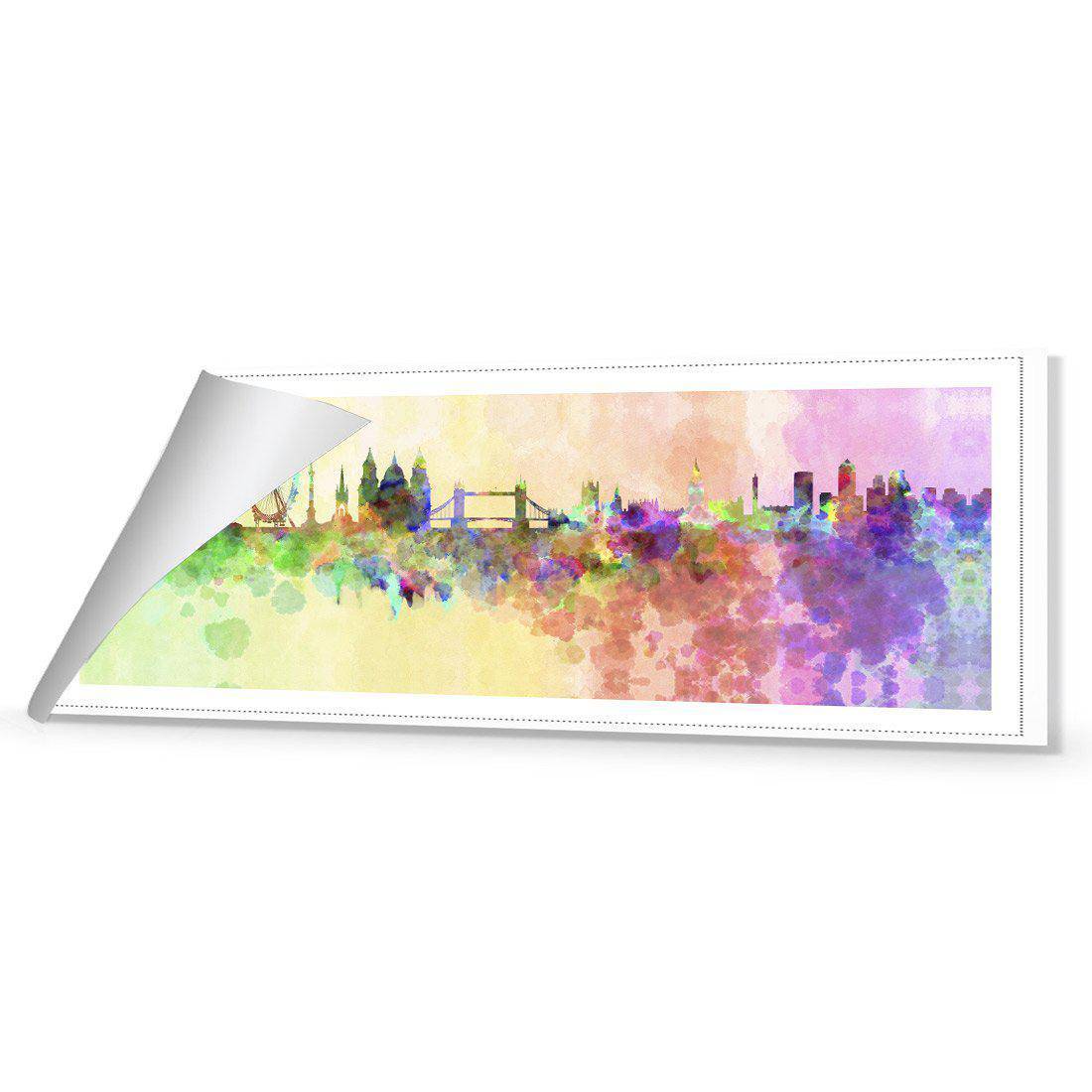 London Skyline Watercolour Canvas Art-Canvas-Wall Art Designs-60x20cm-Rolled Canvas-Wall Art Designs