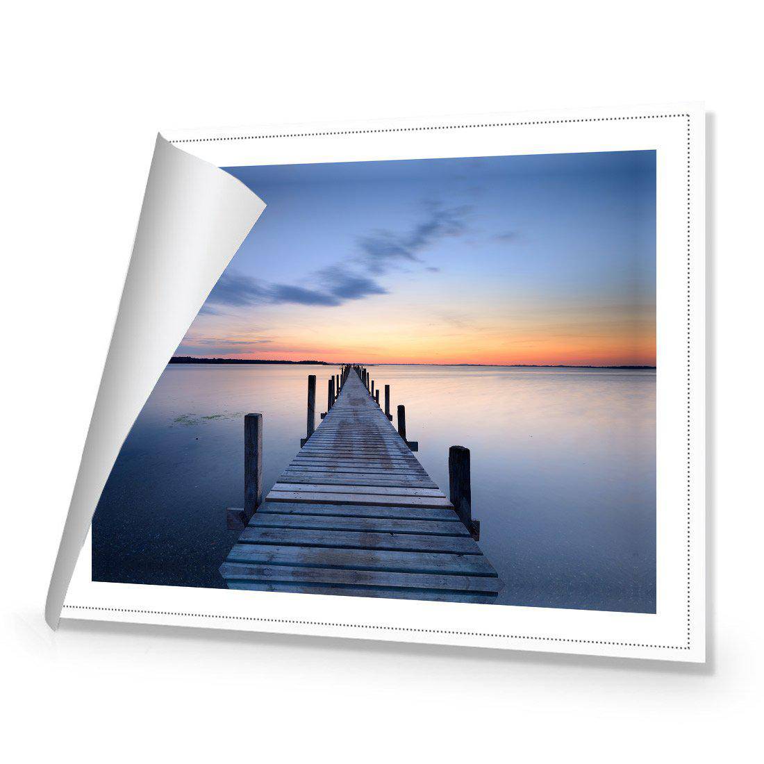 Misty Blue Jetty, Rectangle | Standard Canvas | No Frame | Rolled Canvas