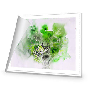 Veins Of Life, Green | Standard Canvas | No Frame | Rolled Canvas