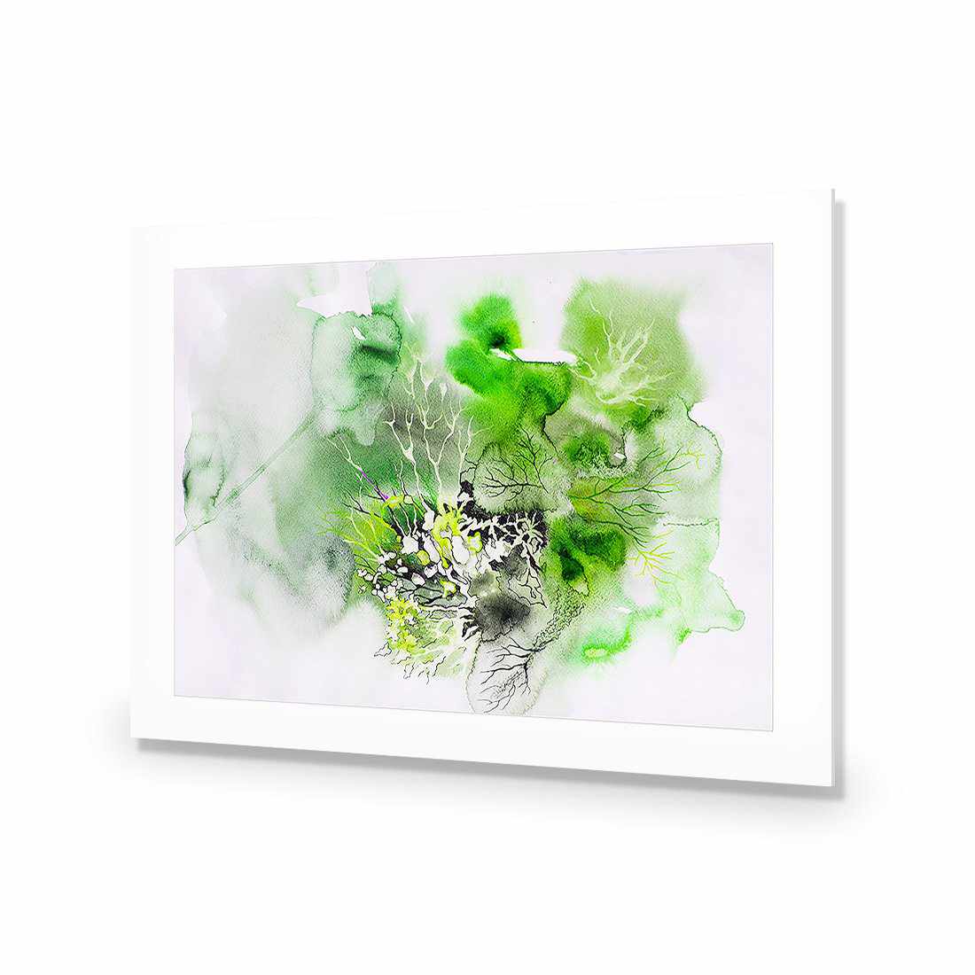 Veins Of Life, Green-Acrylic-Wall Art Design-With Border-Acrylic - No Frame-45x30cm-Wall Art Designs