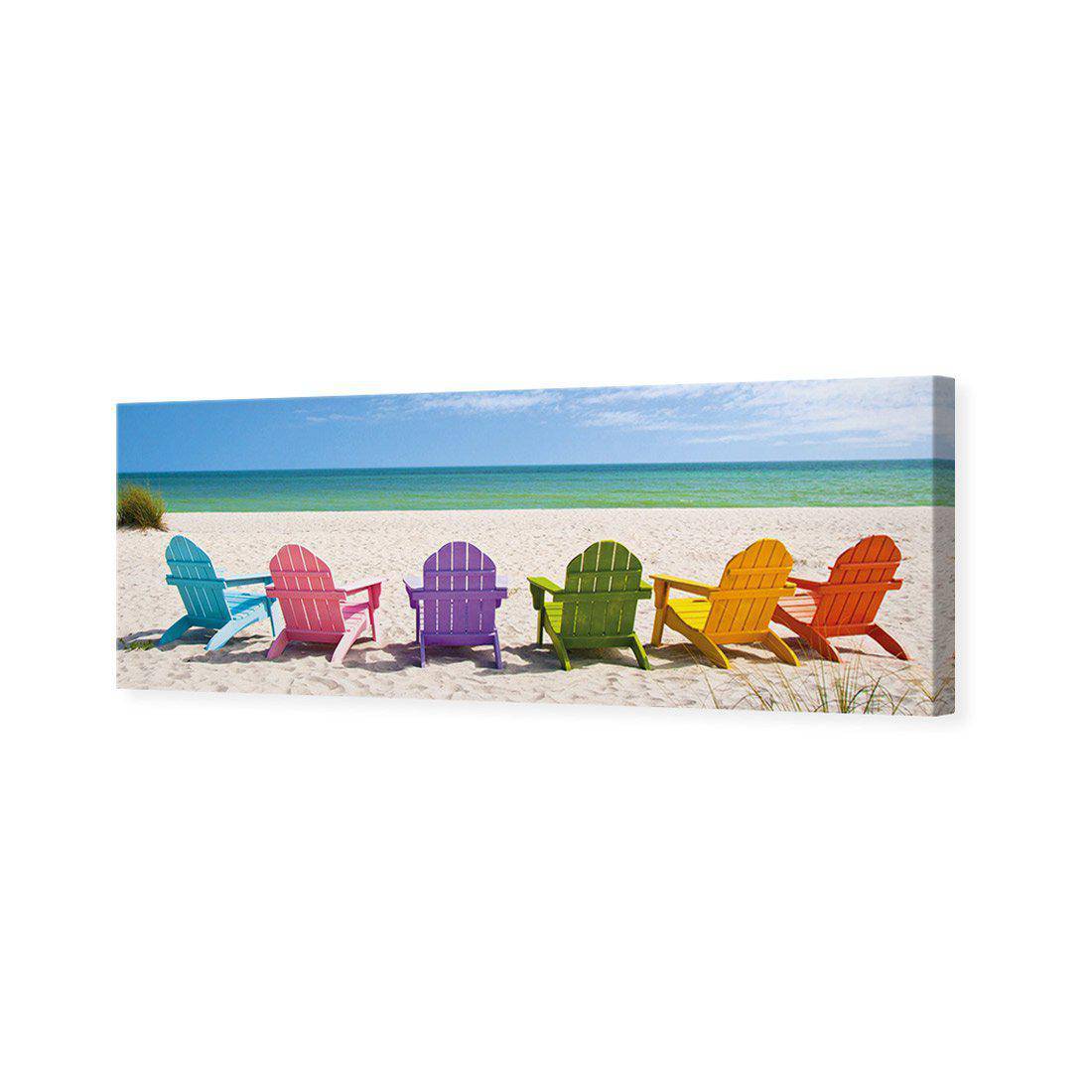 Pastel Chairs, Long Canvas Art-Canvas-Wall Art Designs-60x20cm-Canvas - No Frame-Wall Art Designs