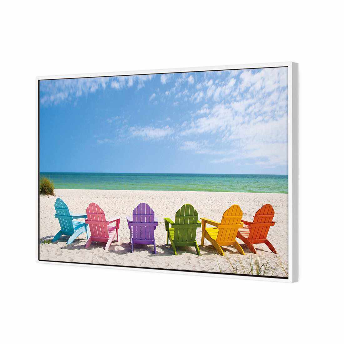 Pastel Chairs Canvas Art-Canvas-Wall Art Designs-45x30cm-Canvas - White Frame-Wall Art Designs