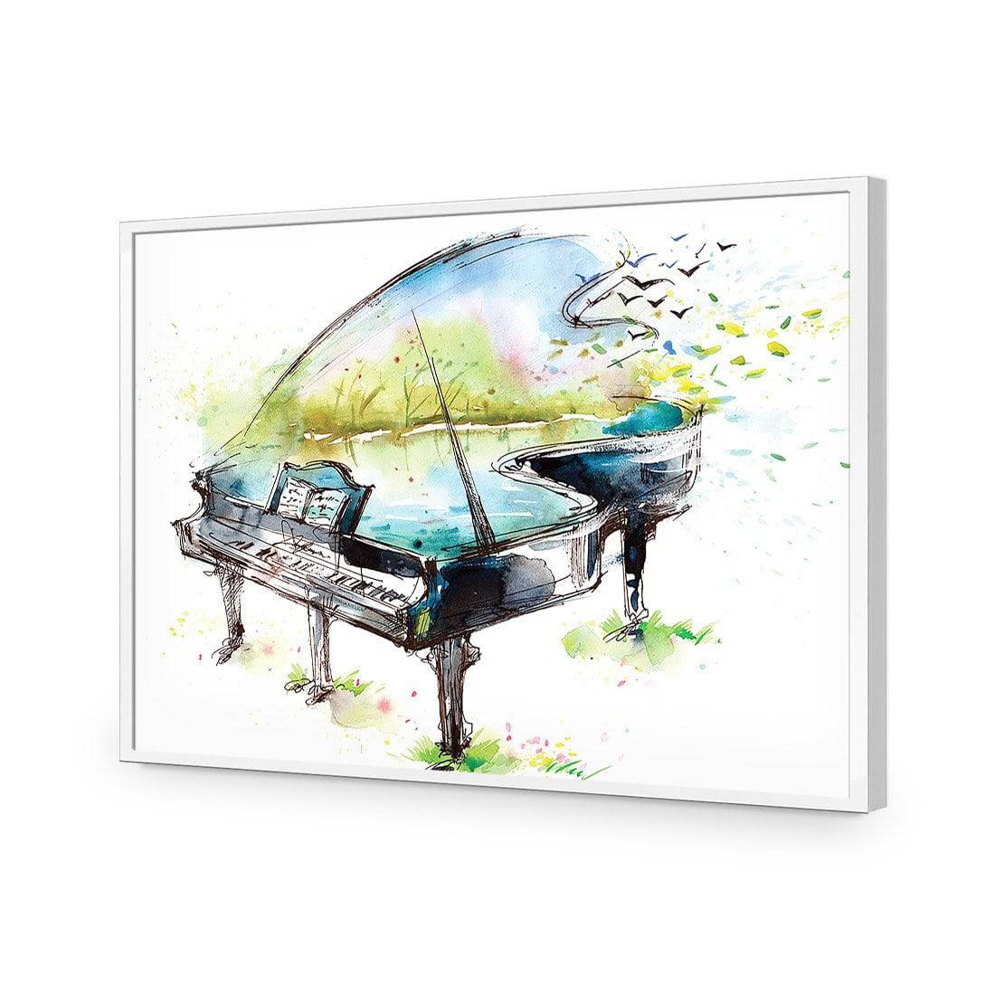 Watercolour Piano-Acrylic-Wall Art Design-Without Border-Acrylic - White Frame-45x30cm-Wall Art Designs