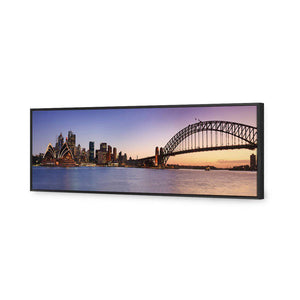 Sydney From Kirribilli | Classic Canvas | Floating Frame | Black