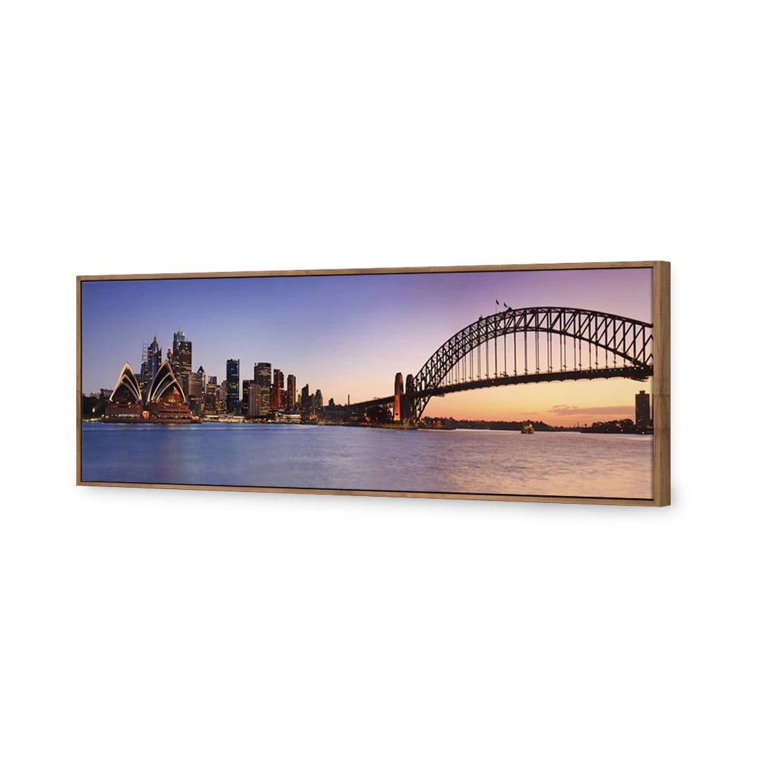 Sydney From Kirribilli Canvas Art-Canvas-Wall Art Designs-60x20cm-Canvas - Natural Frame-Wall Art Designs