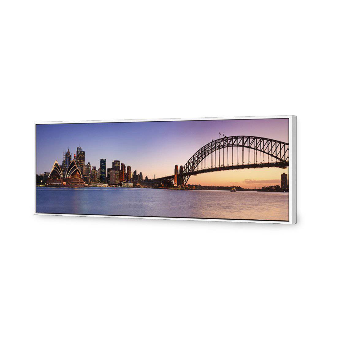 Sydney From Kirribilli Canvas Art-Canvas-Wall Art Designs-60x20cm-Canvas - White Frame-Wall Art Designs