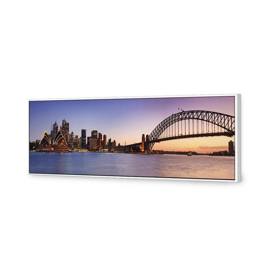 Sydney From Kirribilli | Classic Canvas | Floating Frame | White