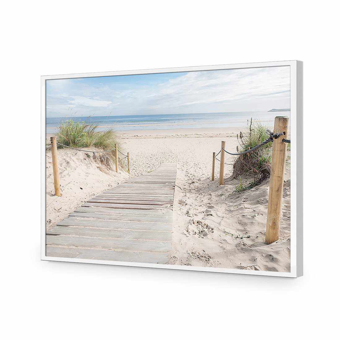Beach Path-Acrylic-Wall Art Design-Without Border-Acrylic - White Frame-45x30cm-Wall Art Designs