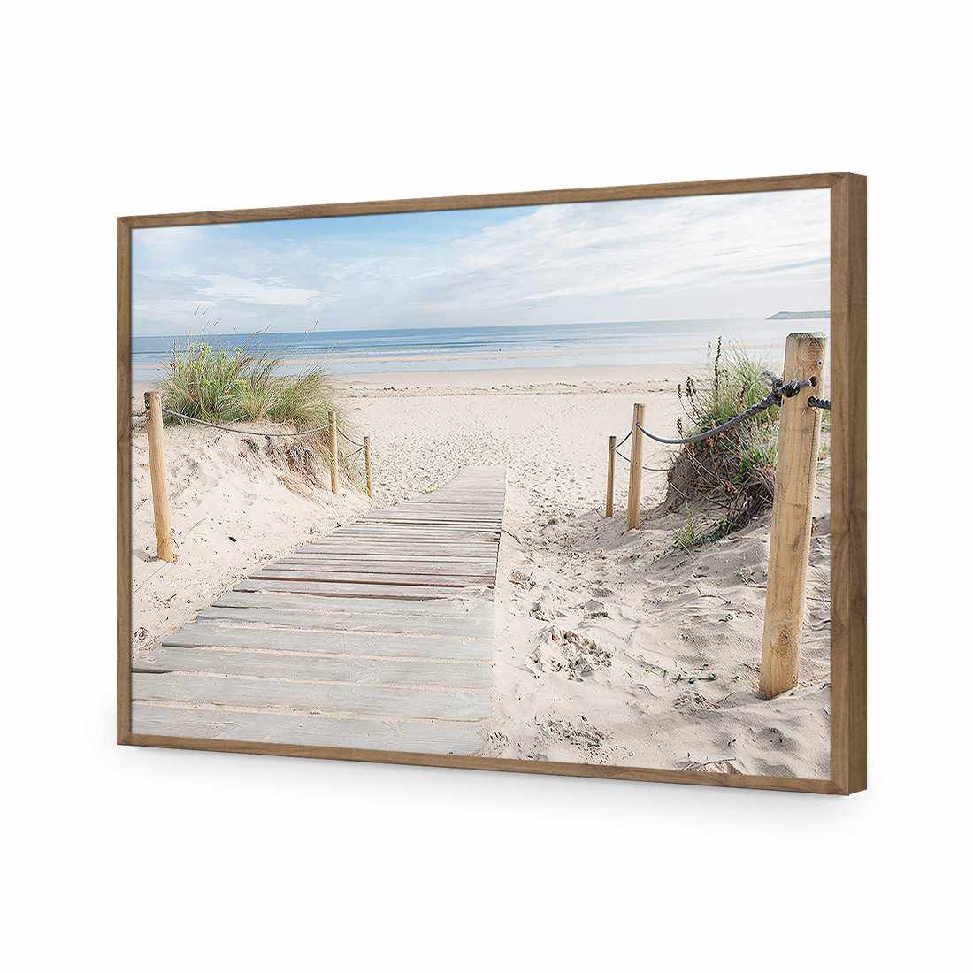 Beach Path-Acrylic-Wall Art Design-Without Border-Acrylic - Natural Frame-45x30cm-Wall Art Designs