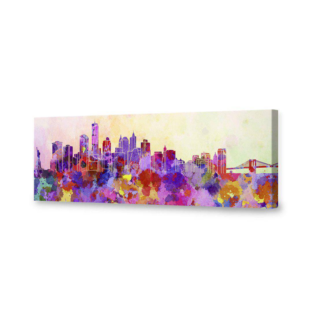 New York Skyline Watercolour Canvas Art-Canvas-Wall Art Designs-60x20cm-Canvas - No Frame-Wall Art Designs