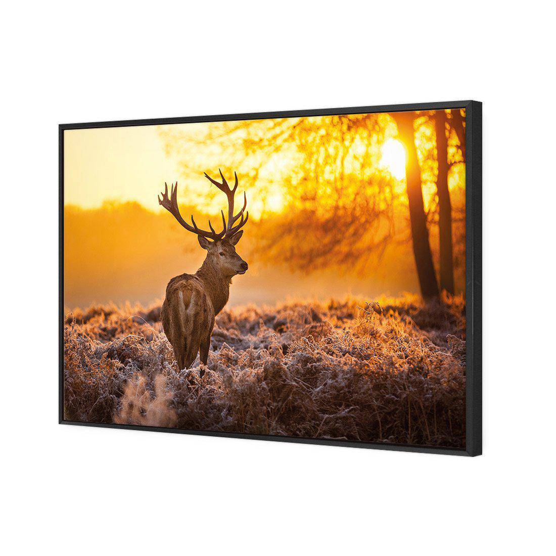 Sunset Deer Returns Canvas Art-Canvas-Wall Art Designs-45x30cm-Canvas - Black Frame-Wall Art Designs