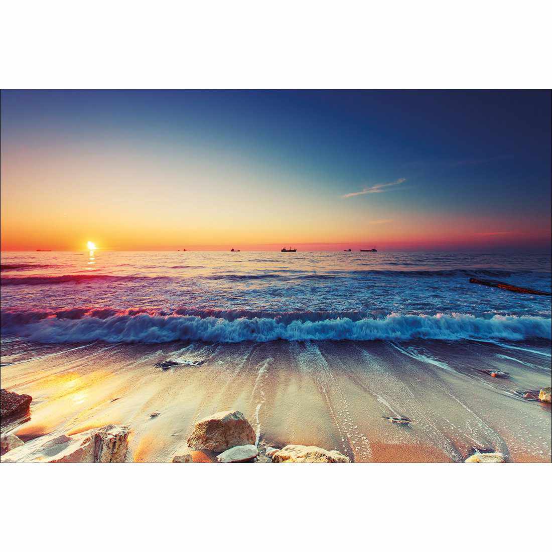 Sunset Tide Out Canvas Art-Canvas-Wall Art Designs-45x30cm-Canvas - No Frame-Wall Art Designs