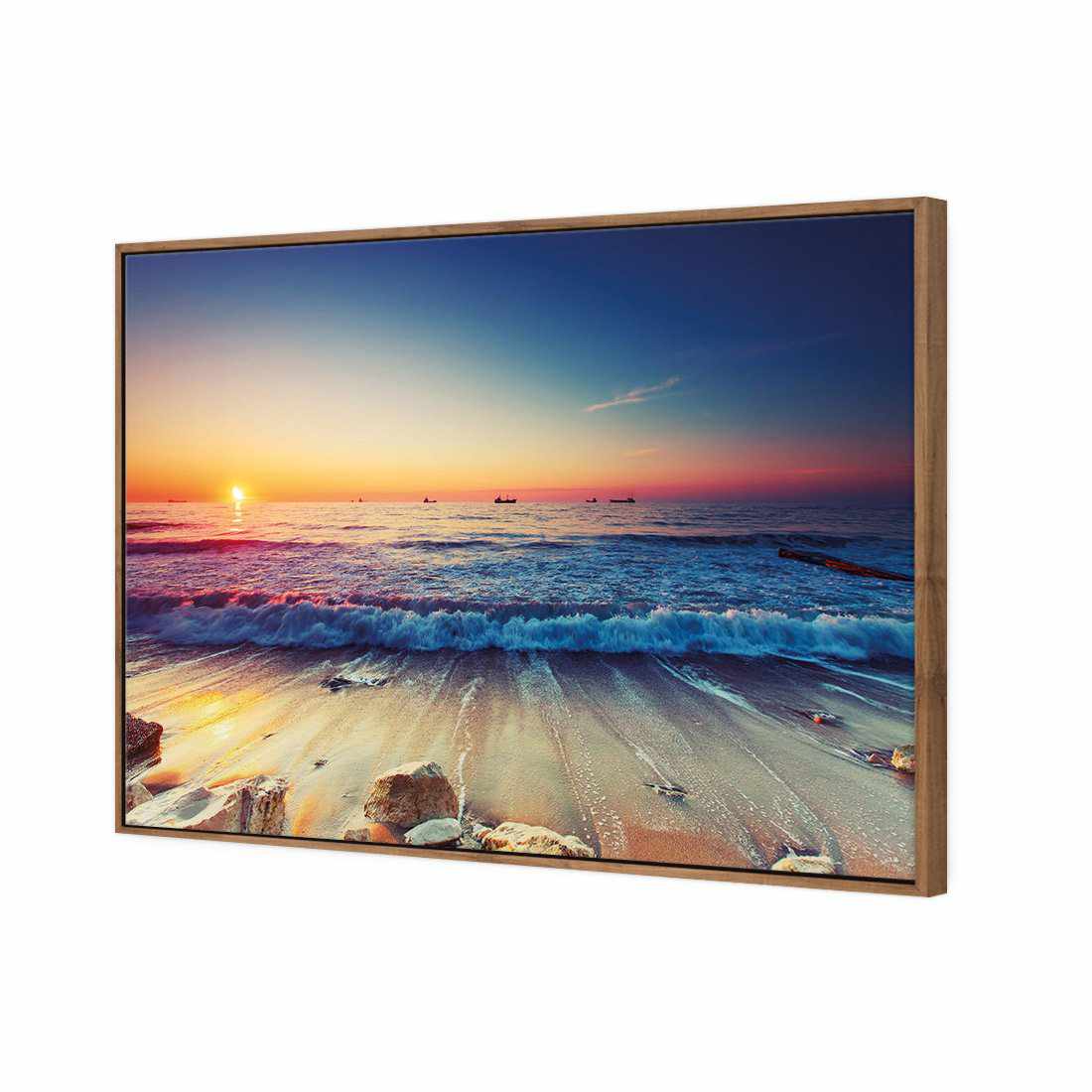 Sunset Tide Out Canvas Art-Canvas-Wall Art Designs-45x30cm-Canvas - Natural Frame-Wall Art Designs