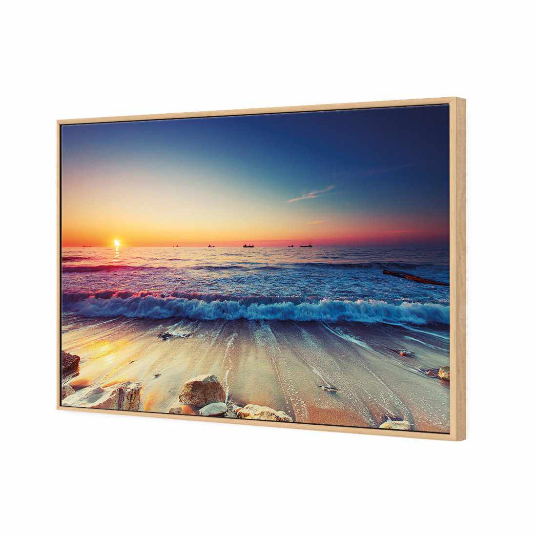 Sunset Tide Out Canvas Art-Canvas-Wall Art Designs-45x30cm-Canvas - Oak Frame-Wall Art Designs