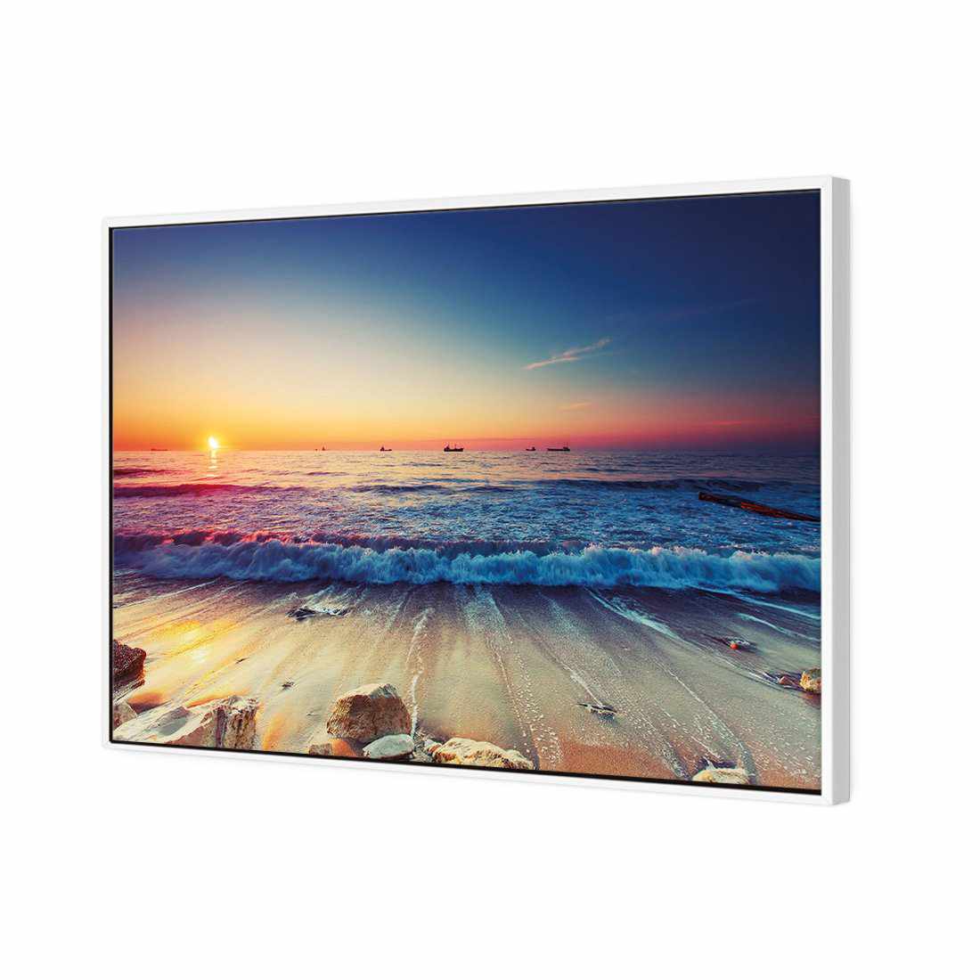 Sunset Tide Out Canvas Art-Canvas-Wall Art Designs-45x30cm-Canvas - White Frame-Wall Art Designs