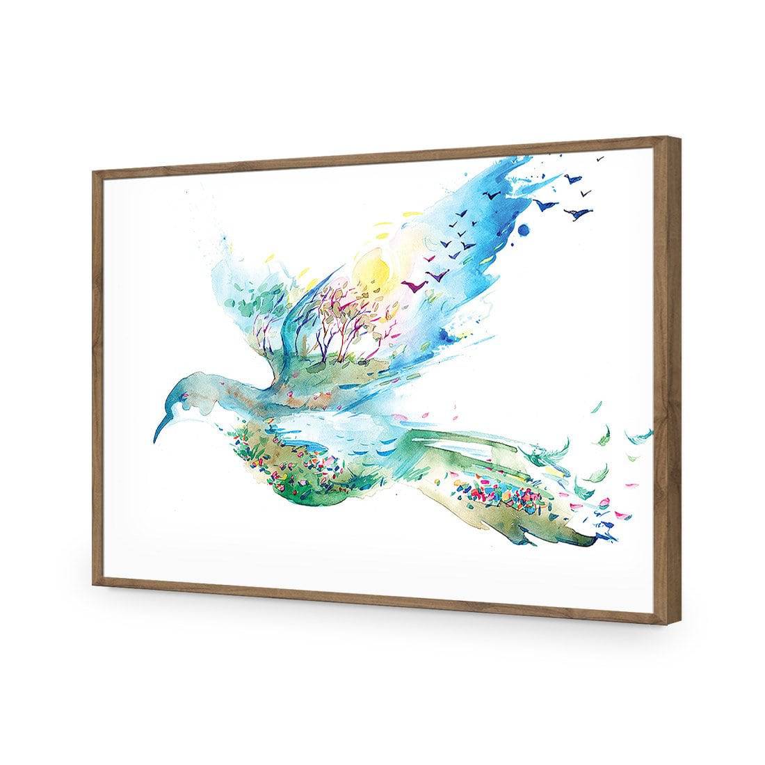 Dove Of Peace-Acrylic-Wall Art Design-Without Border-Acrylic - Natural Frame-45x30cm-Wall Art Designs