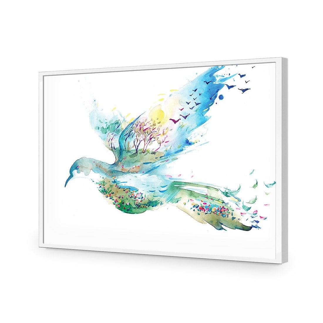 Dove Of Peace-Acrylic-Wall Art Design-Without Border-Acrylic - White Frame-45x30cm-Wall Art Designs