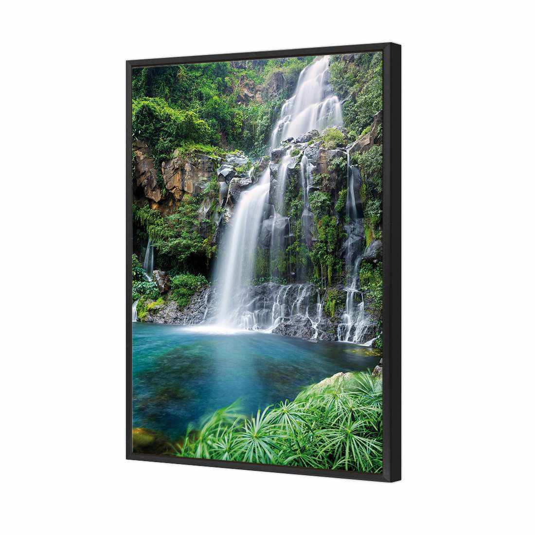 Waterfall Heaven Canvas Art-Canvas-Wall Art Designs-45x30cm-Canvas - Black Frame-Wall Art Designs
