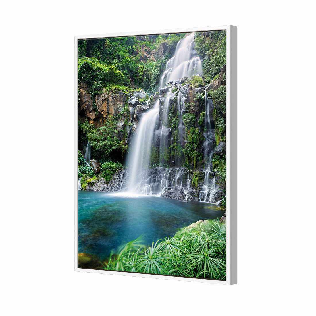 Waterfall Heaven Canvas Art-Canvas-Wall Art Designs-45x30cm-Canvas - White Frame-Wall Art Designs